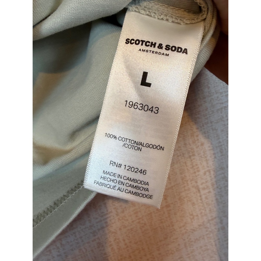 NWT Scotch‎ & Soda Women Sage Green Hydrangea Botanical Tee •L• Cottagecore Art - Picture 6 of 10